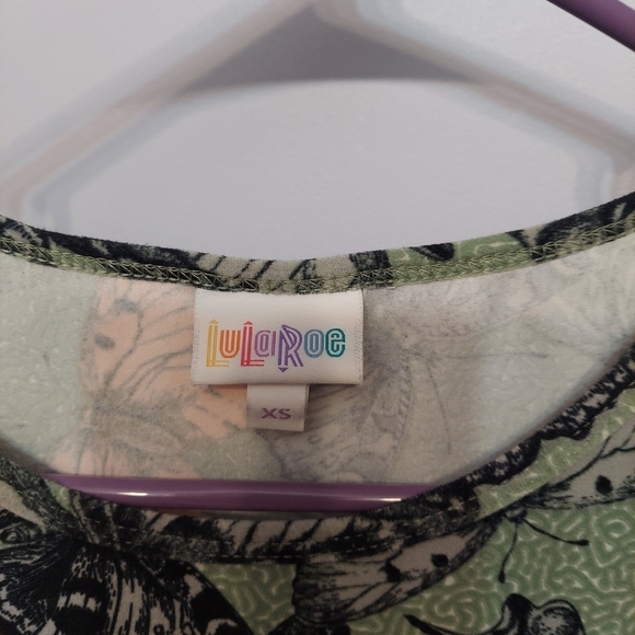 Lularoe butterfly print Irma XS oversized flowy - Picture 3 of 8